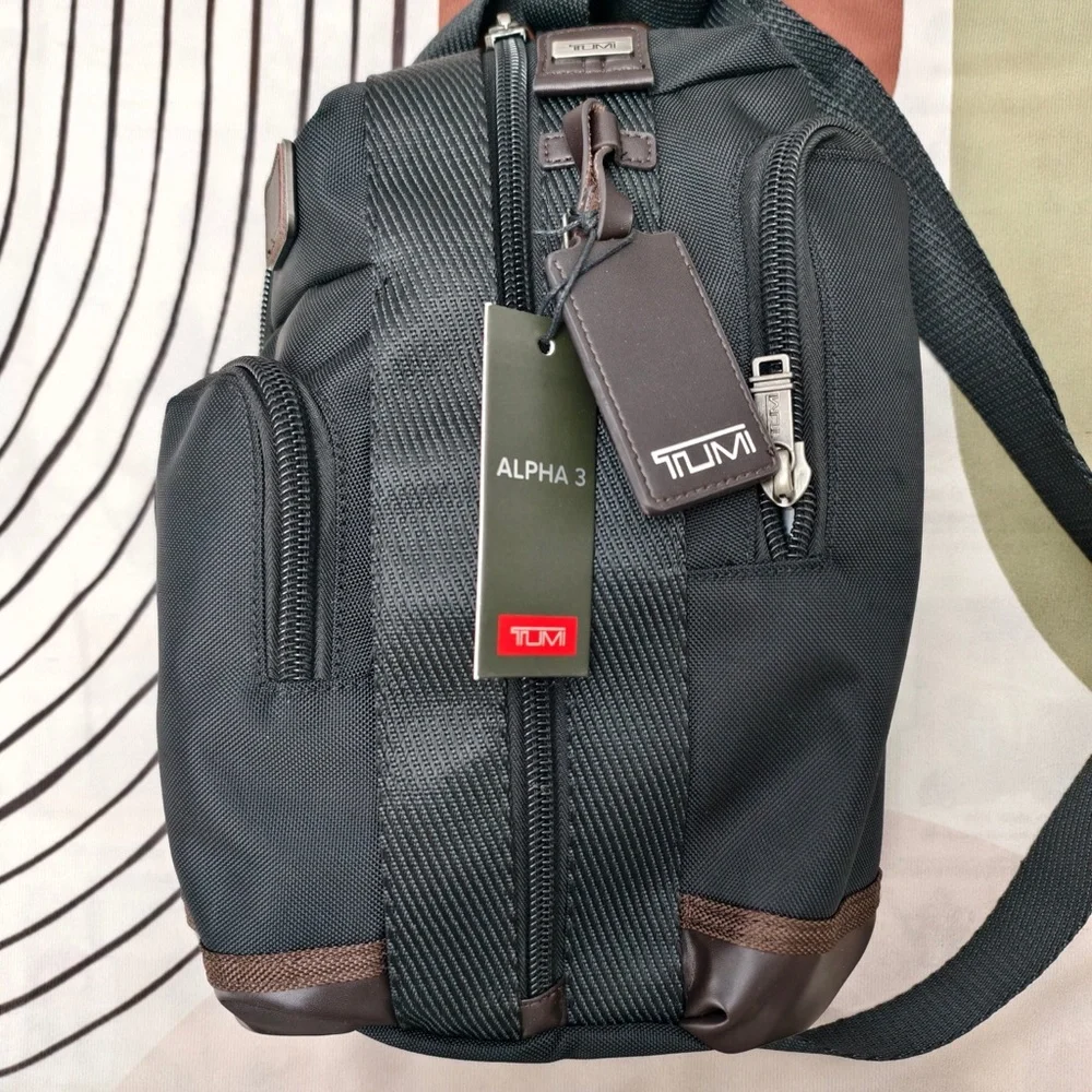 Tumi Alpha Bravo Monterey Sling Bag Black Anti-Theft Crossbody
